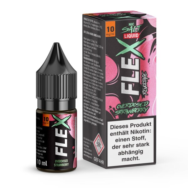 10mg Flex E-LIQUID Overdosed  Strawberry 10ml