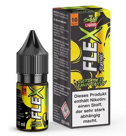 10mg Flex E-LIQUID Overdosed LEMON CANDY 10ml
