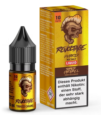 Revoltage Hybrid Nicsalt Liquid 10mg Tobacco Caramel 10ml