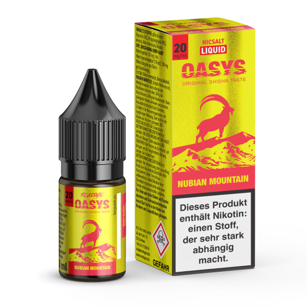 Revoltage Nicsalt Liquid 20mg Oasys Nubian Mountain 10ml